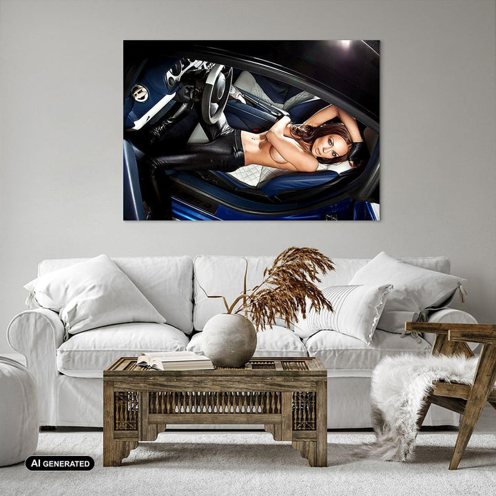 Bilder auf Leinwand Schönheit Körper Auto Modell Leinwandbild 70x50cm Wandbilder Dekoration Wohnzimm