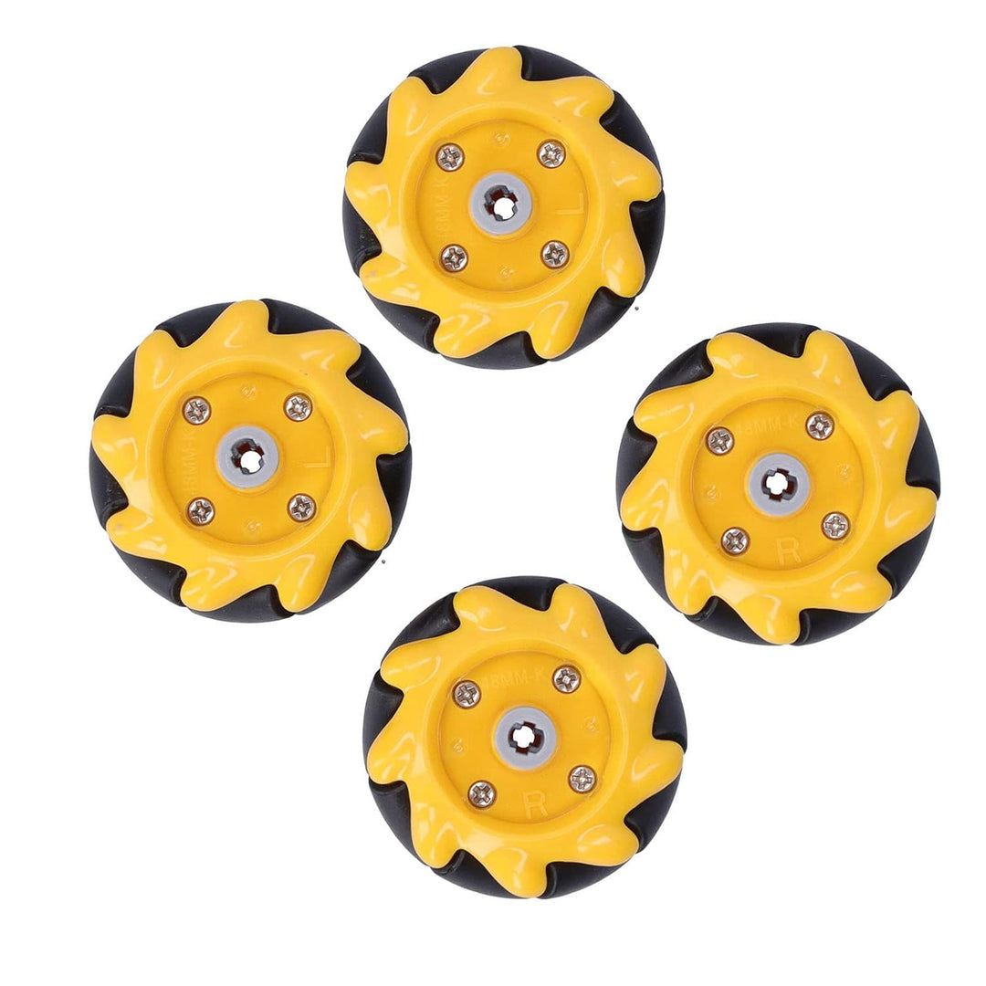 Fafeicy Mecanum-Rad, Rundstrahl-Smart Robot-Autoteile-Zubehör, 48 mm Durchmesser, Für TT-Kupplung (2