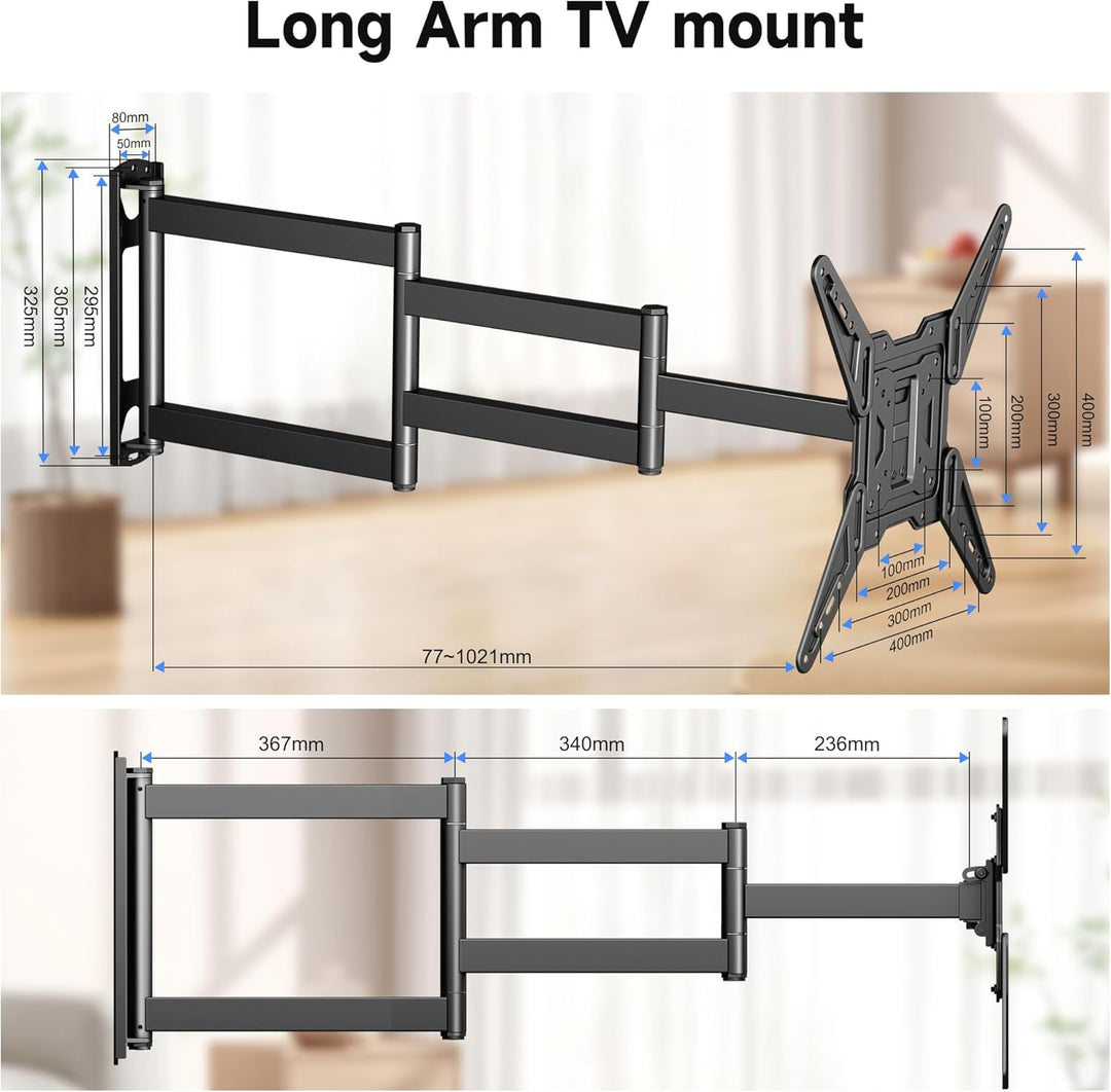 XINLEI TV Wandhalterung mit 1021 mm Verlängerung für die meisten 26-70 Zoll grossen Flachbildschirme