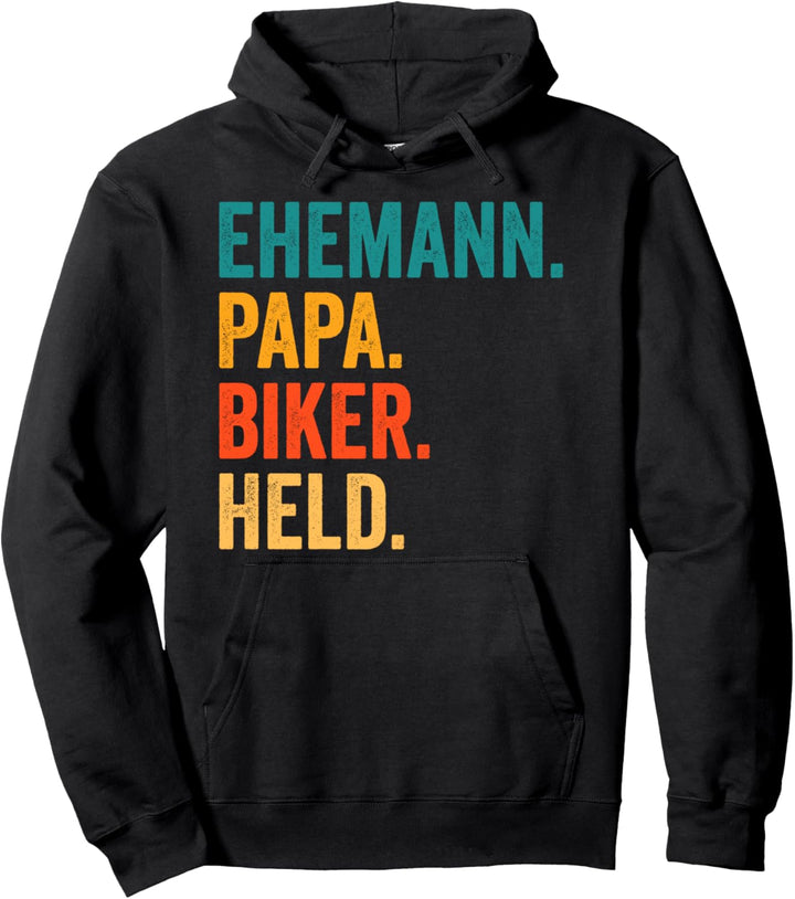Motorrad Papa Vater Held Vatertag Biker Moped Pullover Hoodie