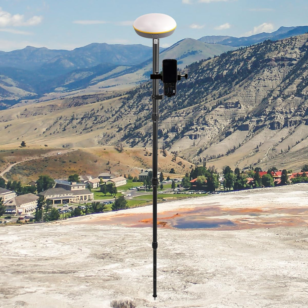 1,5 m Teleskop-GPS-Rover-Stange, Aluminium-GPS-Stange für Landvermessung und Ingenieurwesen, Vermess