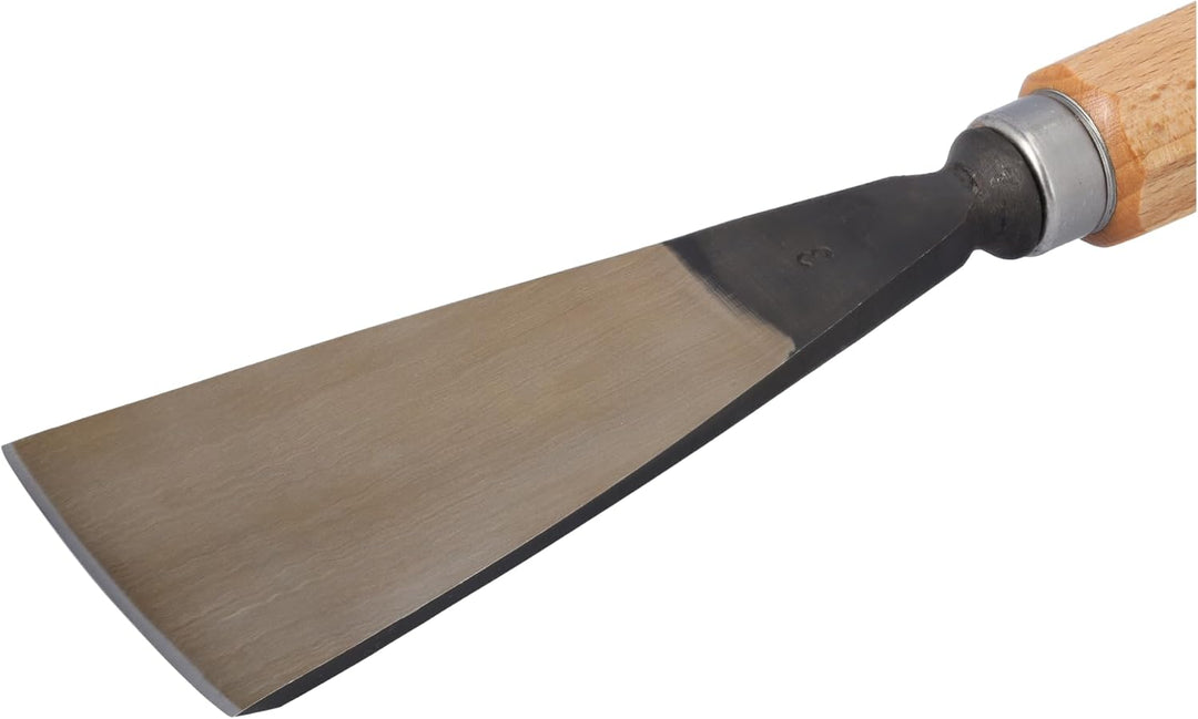 STUBAI Stemmeisen Stechbeitel Serie 52 - Form 3 | Gerades Flacheisen - 60 mm, mit Holzgriff, zum Vor