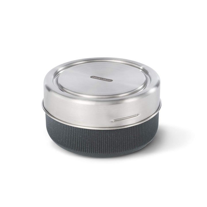 Black+Blum Lunchschale aus Glas | Schiefer | 750 ml | Borosilikatglas mit Schutzhülle aus nachhaltig