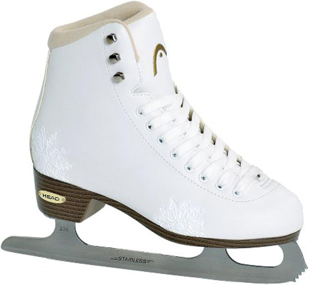 HEAD Eiskunstlauf Schlittschuhe Amber I Damen Schlittschuhe mit Edelstahlkufe I Schneeflocken-Design