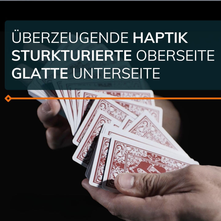 Bullets Playing Cards, 2X 54 Plastik Pokerkarten, Doppelpack, 4 Eckzeichen, Jumbo-Index, inklusive C
