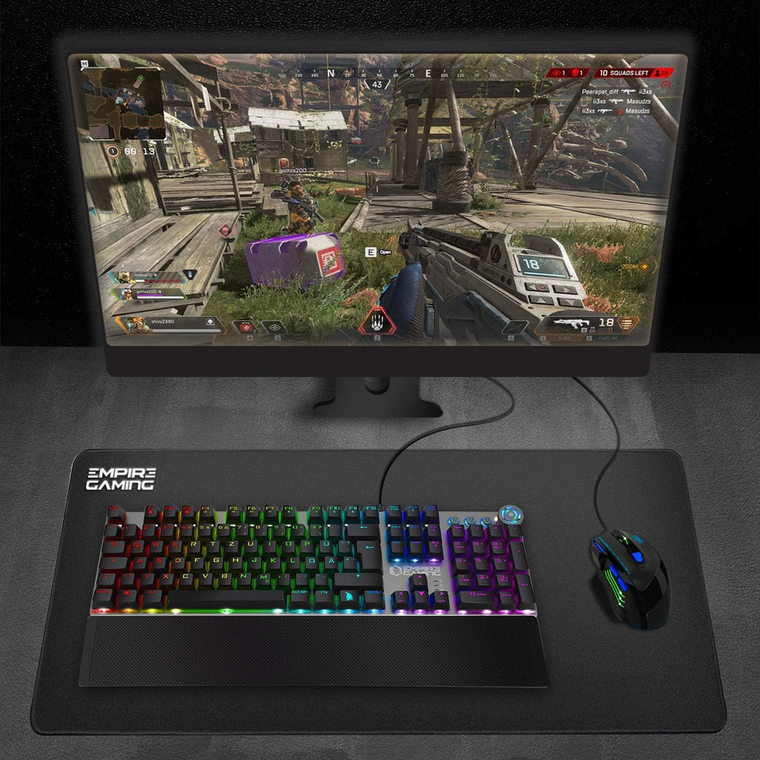 EMPIRE GAMING – STARDUST Gamer Tastatur – Opto-Mechanische Tasten – RGB LED-Hintergrundbeleuchtung –