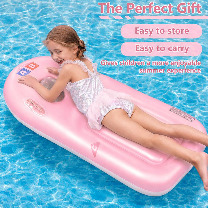 Schwimmbrett Bodyboard Aufblasbar, Surfbrett Bodyboard mit Griffen, Schwimmhilfe Aufblasbar Kinder,