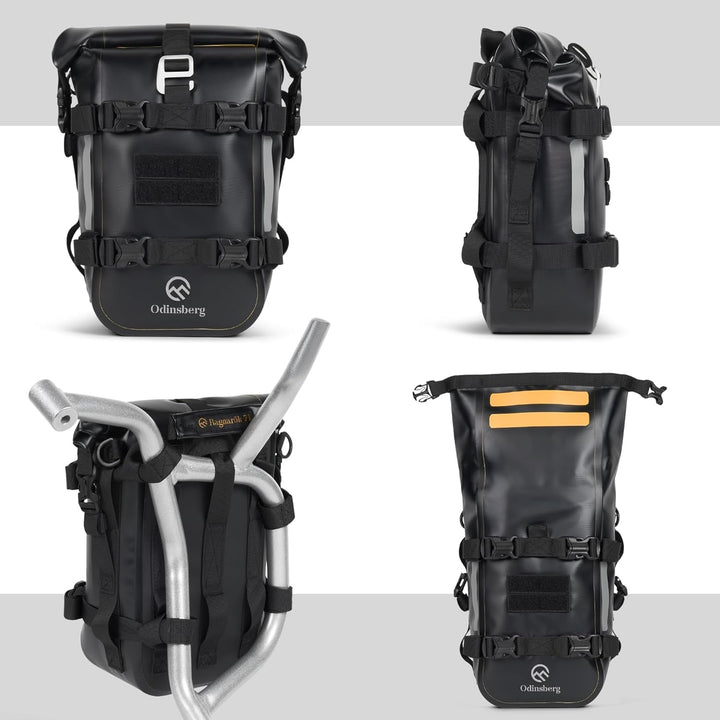 Odinsberg 7L Wasserdicht Hecktasche Motorrad | Sturzbügeltasche, Satteltasche, Sissybar Tasche, Seit