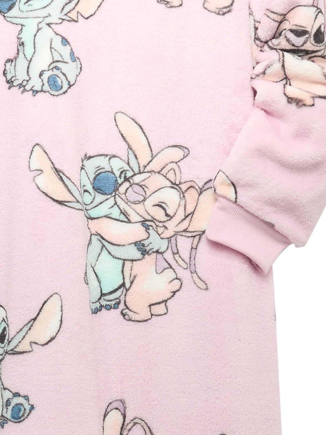 Marks & Spencer Kinder Fleece-Hoodie mit Disney Lilo & Stitch™-Allover-Print – für Mädchen – Weicher