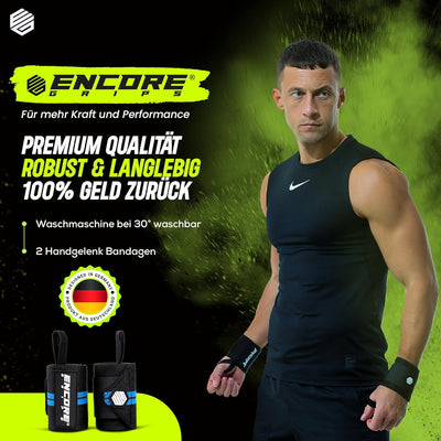 Encore Grips® Handgelenk Bandagen für Bodybuilding, Kraftsport, Crossfit, krafttraining Bandage, Han