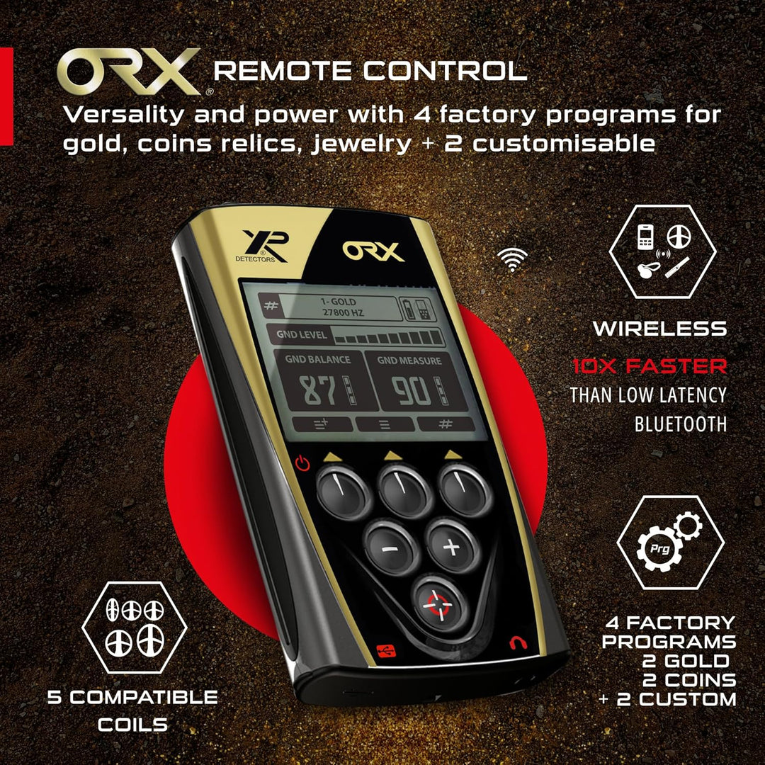 XP Metal Detectors ORX Detektor, speziell für Schatz- und Reliktsuche - 9" X35 Spule, Fernbedienung