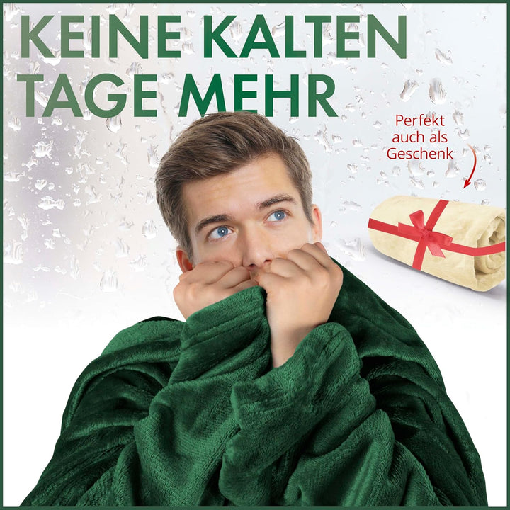 Walser Kuscheldecke flauschig, Decke mit Ärmeln Auszeichnung Sehr Gut*, Flauschige Couchdecke XL, wa