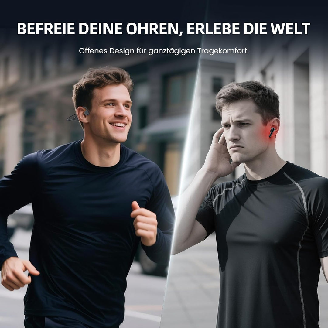 HIFI WALKER Knochenschall Kopfhörer Bluetooth 6.0, Open Ear Kopfhörer Bone Conduction Headphones, 18