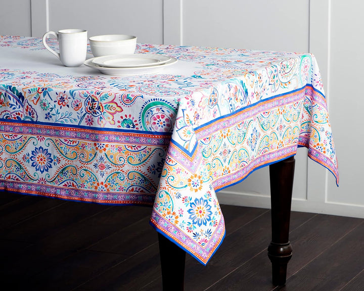 Maison d' Hermine Tischdecke 160cm x 220cm 100% Baumwolle, dekorative, waschbare, quadratische Tisch