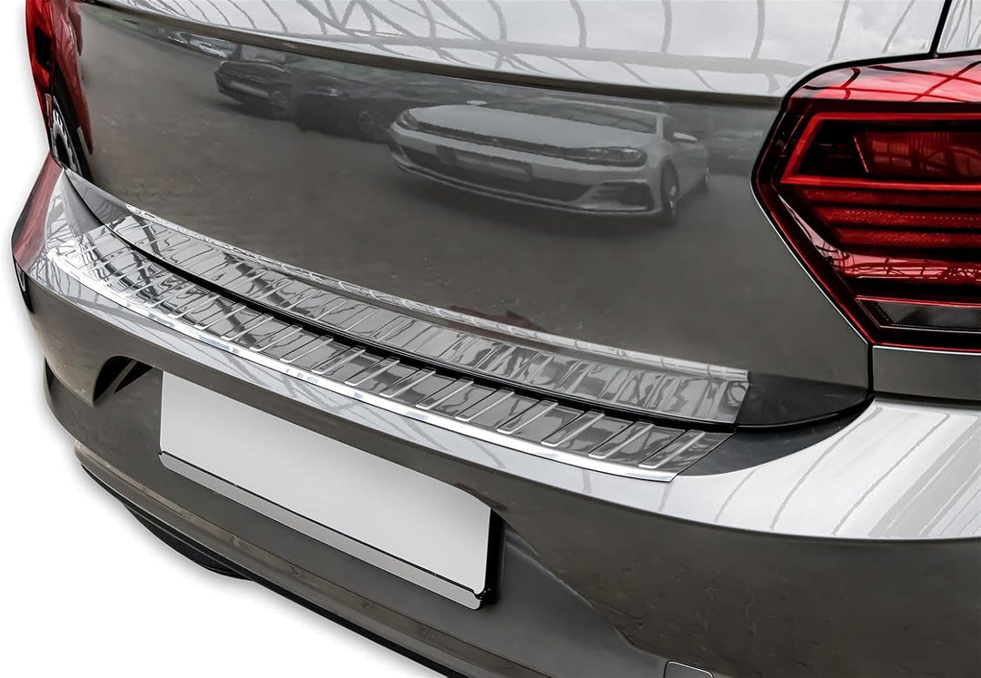 Ladekantenschutz Edelstahl CHROM kompatibel für VW POLO VI | Typ AW | BJ ab BJ 2018 | premium Qualit