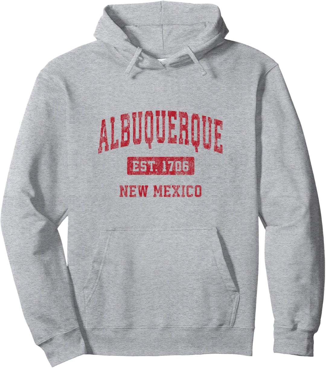 Albuquerque New Mexico NM Vintage Sports Design Rot Pullover Hoodie