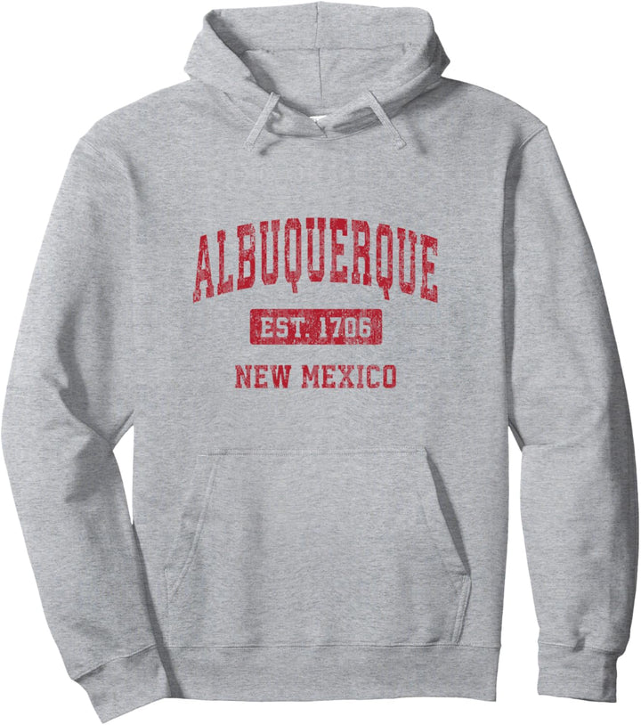 Albuquerque New Mexico NM Vintage Sports Design Rot Pullover Hoodie