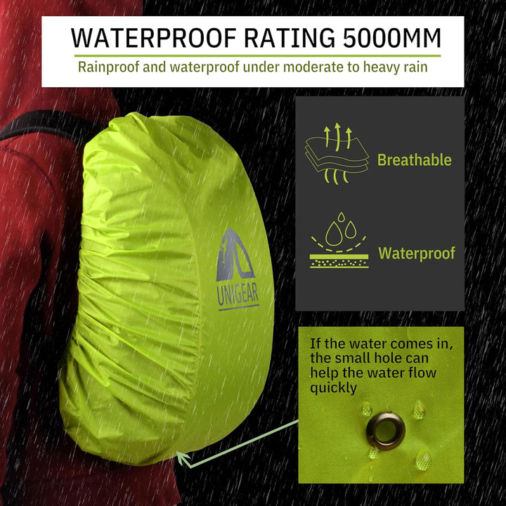 Unigear Regenschutz für Rucksäcke Schulranzen mit Reflektor, wasserdichte Regenhülle Rucksack Cover
