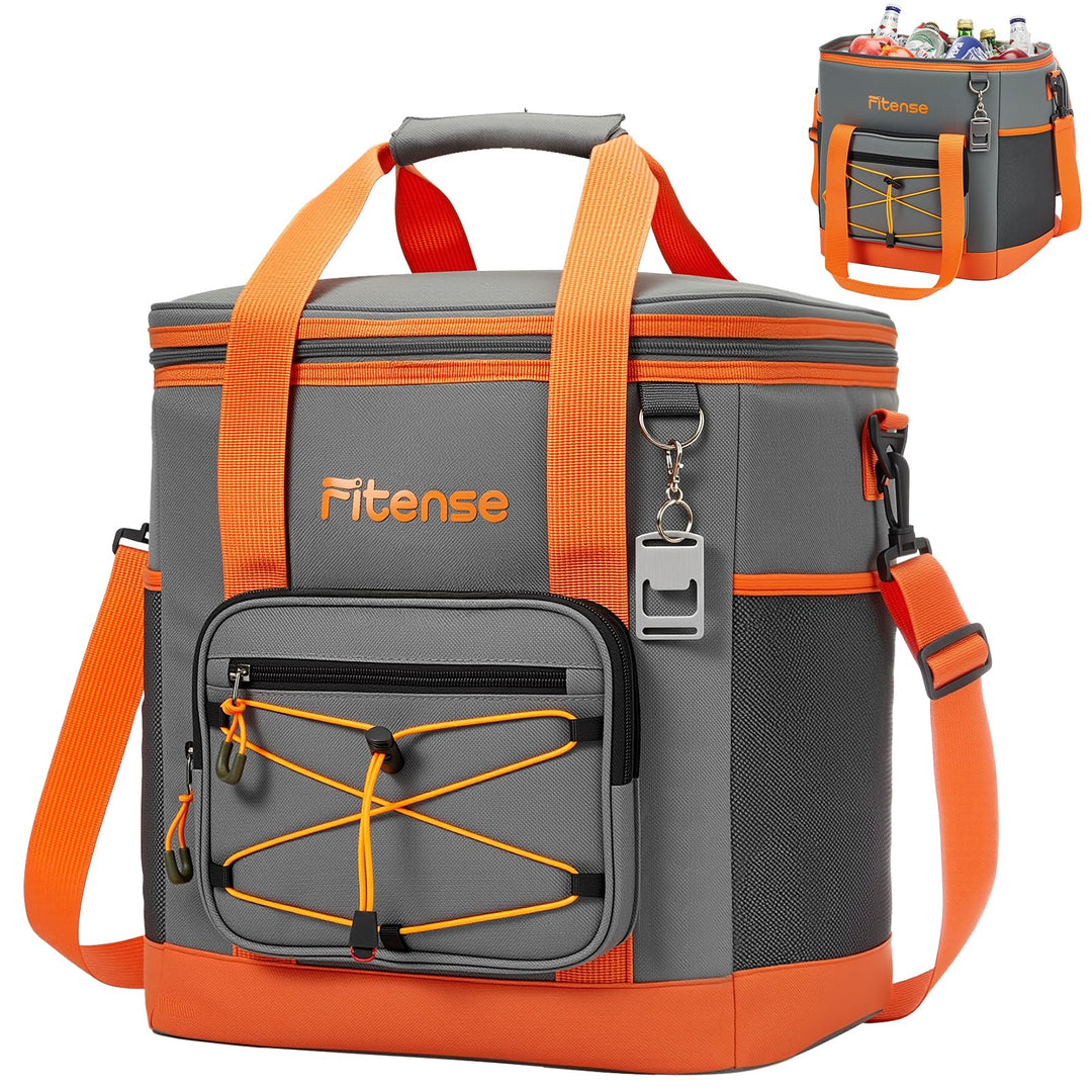 Fitense Kühltasche Faltbar, Weiche Kühltasche, 4-lagige isolierte auslaufsicher, Isoliertasche Kühlb