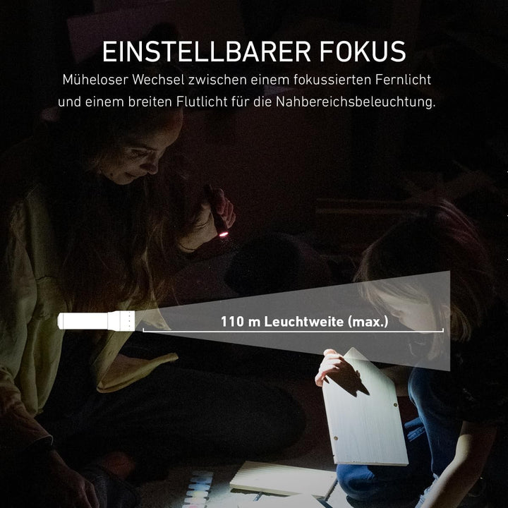 Ledlenser P3 Core | 2021 | LED Taschenlampe | Advanced Focus System | 90 Lumen | Bis zu 6 Std. Laufz