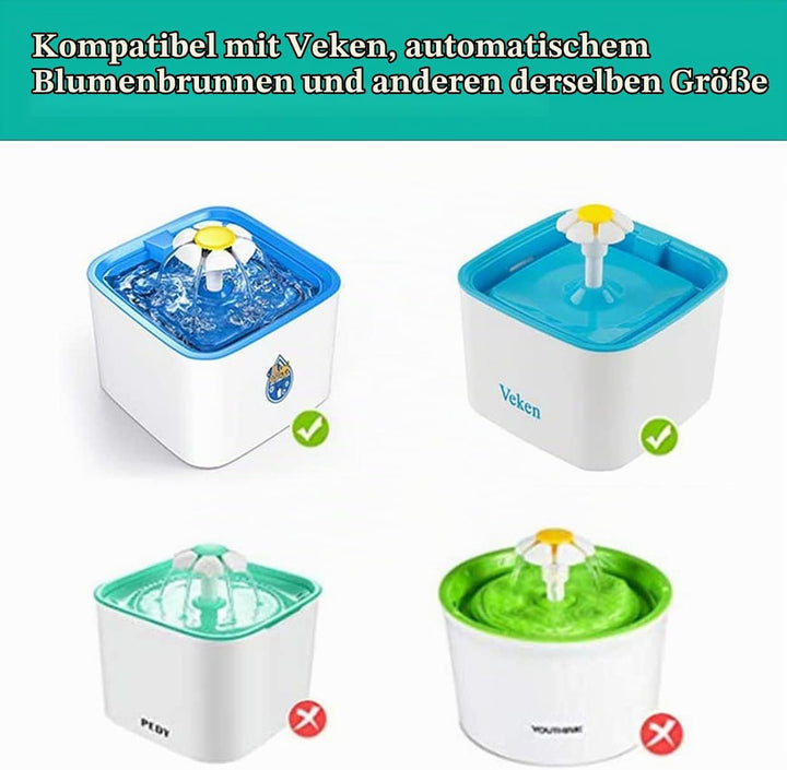 12 Stück Ersatzfilter für Trinkbrunnen, Katzenbrunnen Filter für Katzen und Hunde Cat Fountain Ersat