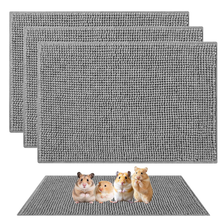 3 Stück Meerschweinchen Unterlage, Kleintier Unterlage 60x40cm, Saugfähige Käfig Einlage, Wiederverw