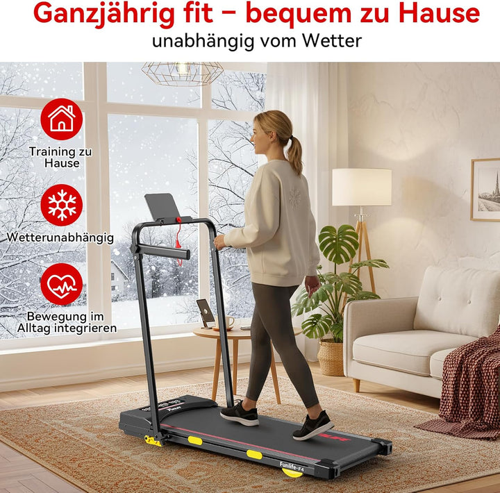 FunLife F4 Laufband klappbar (2025 Upgrade) – 4-in-1 Walking Pad mit 7% Steigung & App-Steuerung, le