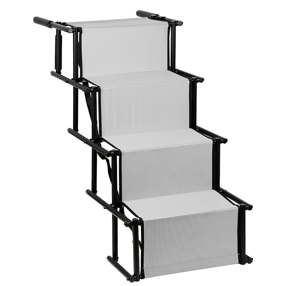 Hunderampe, Hunderampe Auto Klappbar, Hund Auto Rampe, Hundetreppe, Maximale Belastung 75 kg, Einste