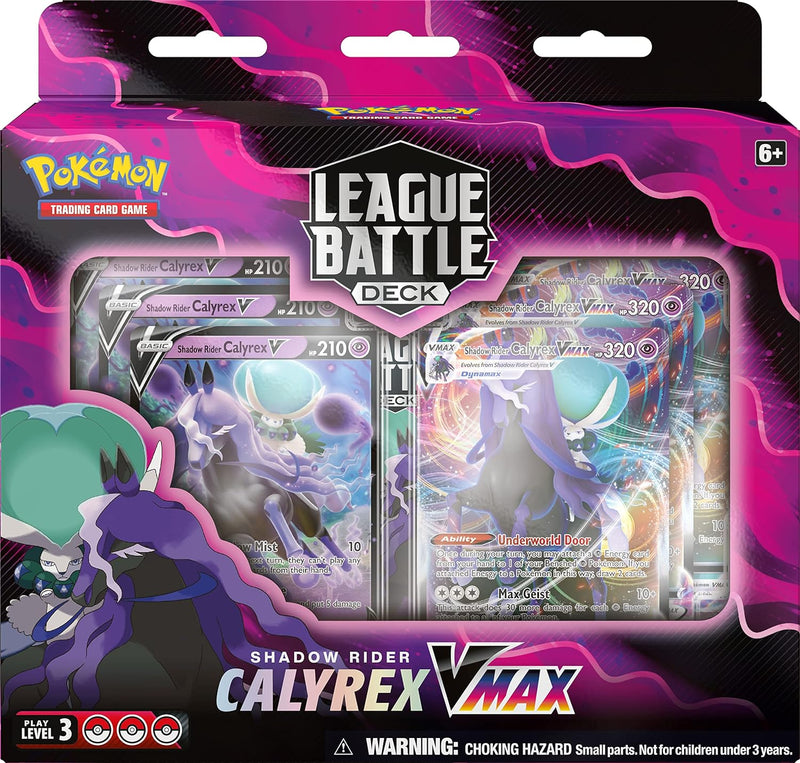 Pokémon TCG: Shadow Rider Calyrex VMAX League Battle Deck (60 Karten Ready to Play Deck, 3 Folien-V-