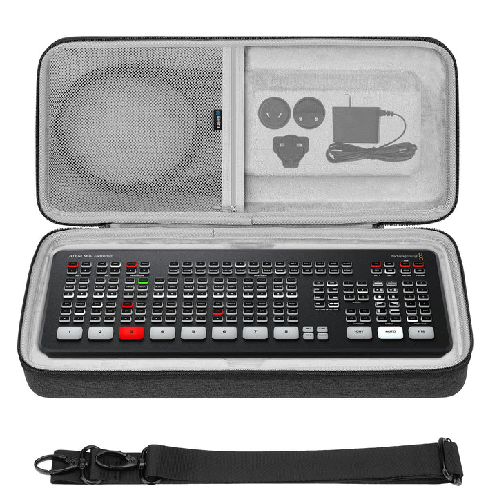 GEEKRIA Tragetasche für Audio-Interfaces, kompatibel mit Blackmagic Design ATEM Mini (SWATEMMINICEXT