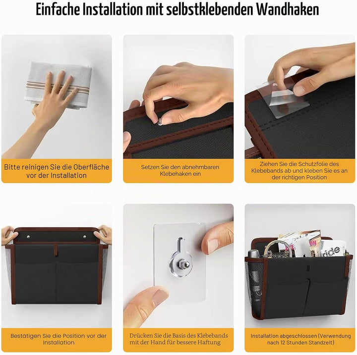 2 Stück Wohnmobil Organizer Hängend, Tür Organizer Selbstklebend, Faltbarer Hängeorganizer für Wohnw