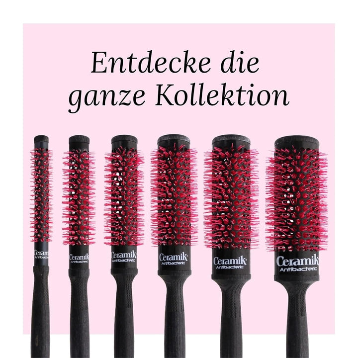 TEK - Professional Line - Antibakterielle Thermobürste mit Keramikwinde, kurzes Haar - 18mm 18 mm, 1