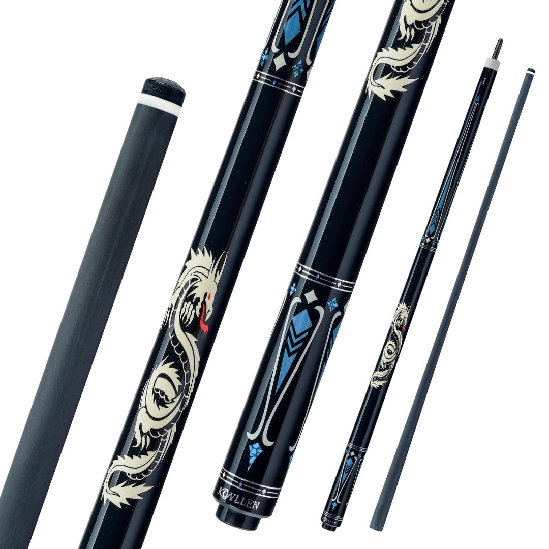KONLLEN Carbon Fiber Pool Queue Wrapless Dragon Professional (Full Carbon Technology Low Deflection