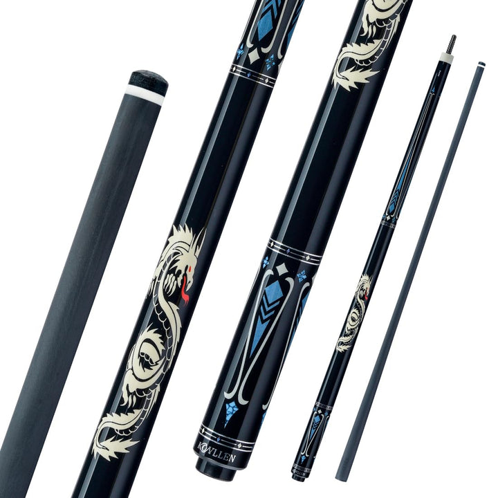 KONLLEN Carbon Fiber Pool Queue Wrapless Dragon Professional (Full Carbon Technology Low Deflection