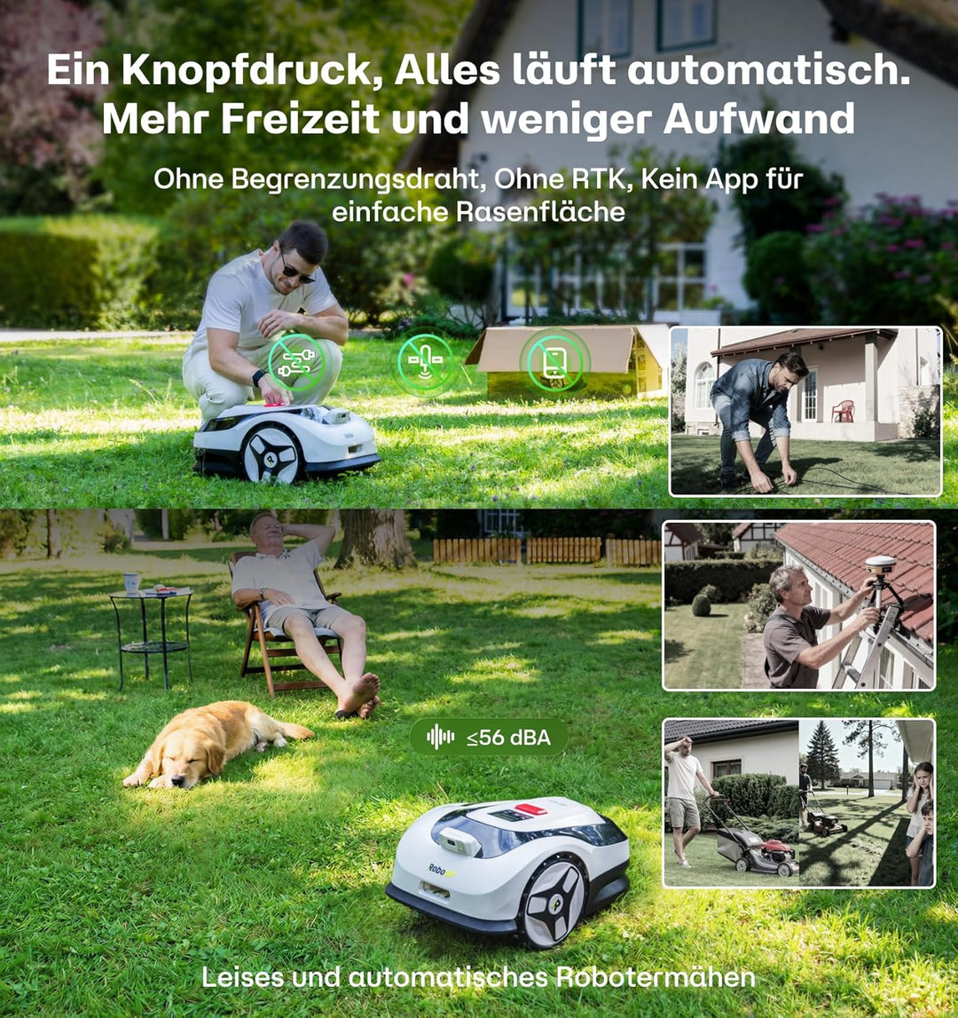 Raccoon 2 SE Mähroboter mit Ersatzklinge, Kabelllos, Ohne RTK, für Rasenfläche bis 600qm, Smarte App