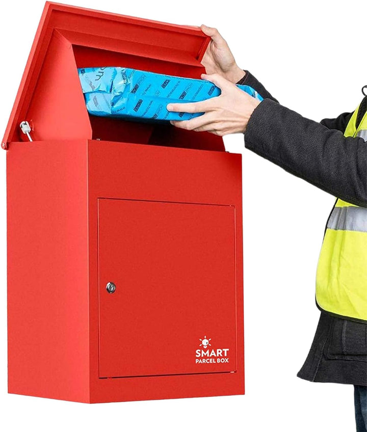 Smart Parcel Box, mittelgrosser Paketbriefkasten mit Paketfach und Briefkasten, sicherer Paketkasten