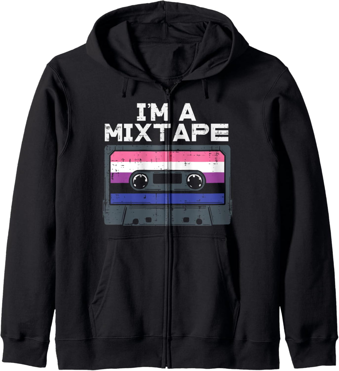 I'm A Mixtape Cassette LGBTQ Genderfluid Flag Non-Binary Kapuzenjacke