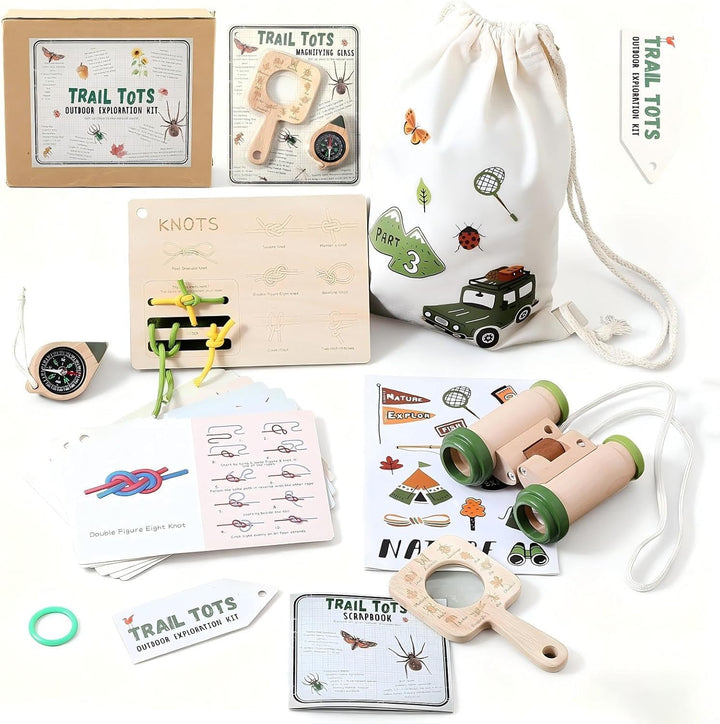 Forscherset für Kinder Naturerkundungen Geschenk für Junge und Mädchen, Camping Naturerkundungen Ges