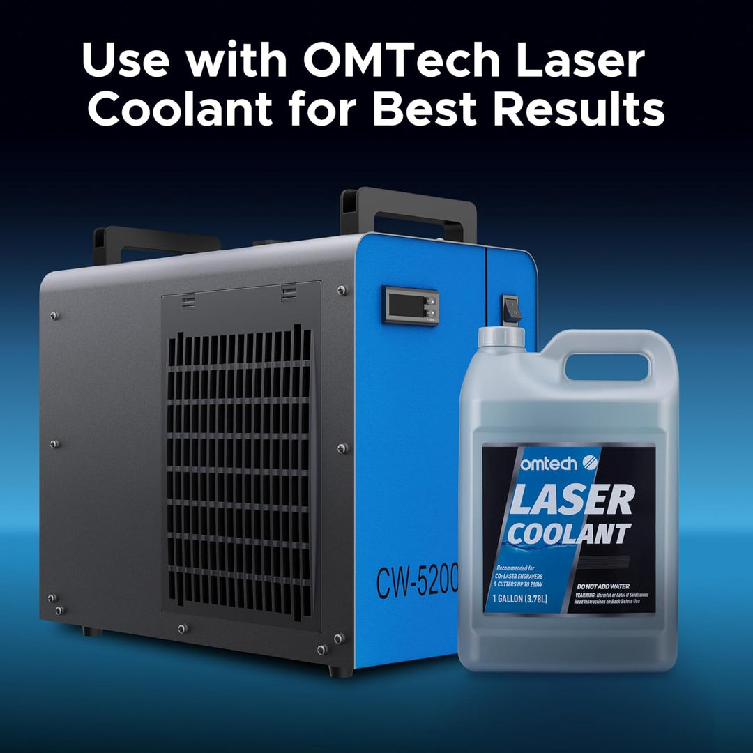 OMTech 6L Industriewasserkühler 0,9 PS 2,6 gpm Wasserkühlsystem CW-5200 für 60W 70W 80W 90W 100W 120