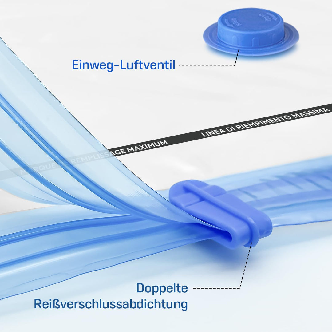 Vakuumbeutel für Kleidung Bettdecken 12 Stück, CaptainFive Vakuumierbeutel 3 Grössen (4 * 100x80cm +