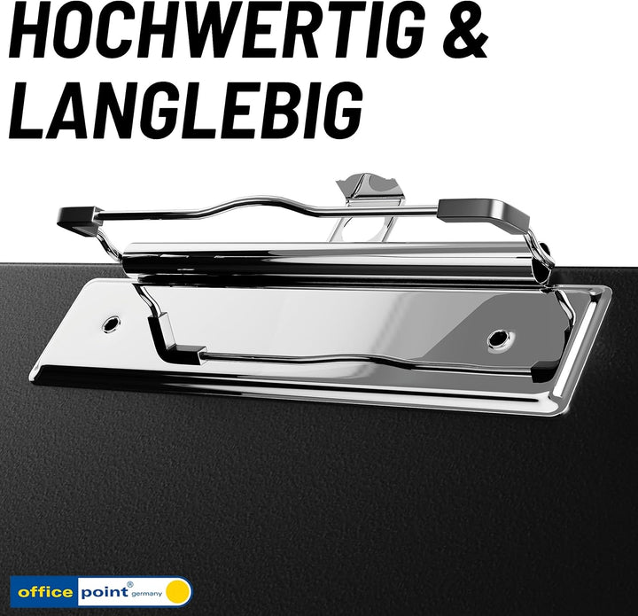 OFFICEPOINT Klemmbrettmappe Set A4 | 10 Stück | Aufklappbares Klemmbrett mit Innentasche | Schreibpl