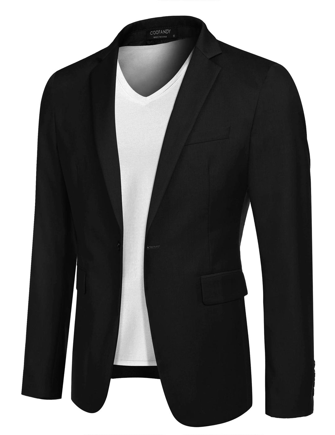 COOFANDY Herren Sakko Sportlich Freizeit Blazer Business Sakko Anzugjacke 1 Knöpfe Einfarbig Regular