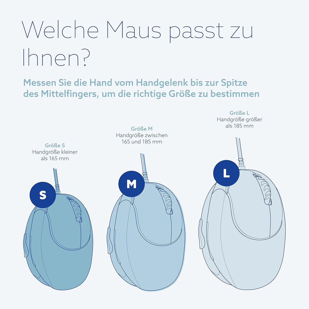 R-Go HE Ergonomische funkmaus grösse, Bluetooth 5.0, Mit Break-Software, Wiederaufladbare vertikale
