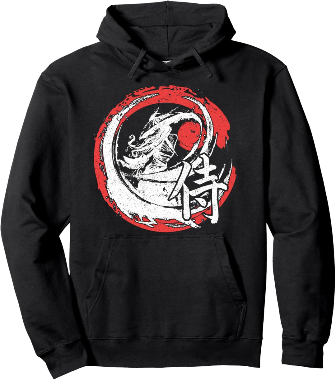 Retro Samurai Krieger Japanischer Samurai Ronin Pullover Hoodie