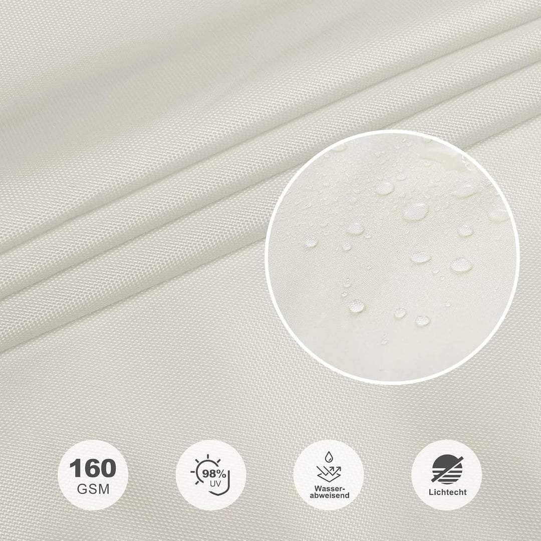 HAIKUS Sonnensegel Wasserdicht Rechteckig 2x4m Sonnenschutz Wasserabweisend Premium PES Polyester mi