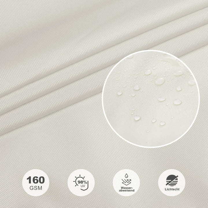 HAIKUS Sonnensegel Wasserdicht Rechteckig 2x4m Sonnenschutz Wasserabweisend Premium PES Polyester mi
