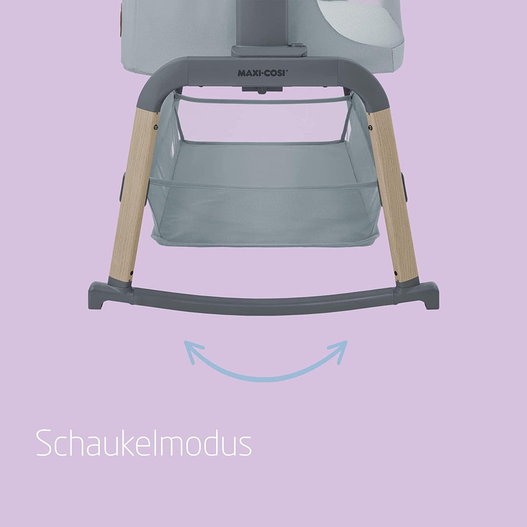 Maxi-Cosi Iora Air Beistellbett Baby, Co-Sleeper mit Allround-Netzgewebe, 0–6 Monate (9 kg), Schauke