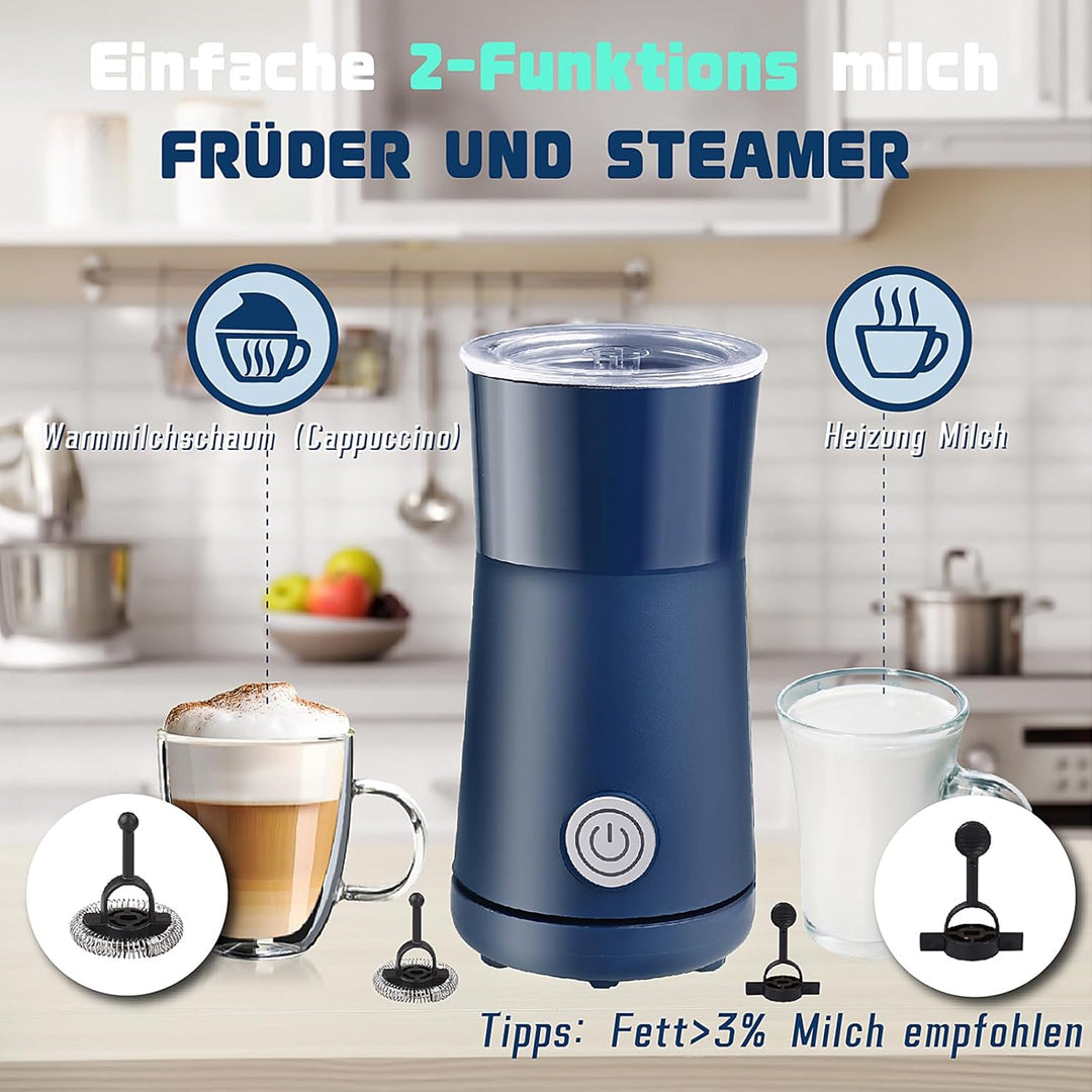 Huogary Milchaufschäumer Einfacher Milchaufschäumer und Dampfer 2-in-1 Milchdampfer mit heissem Milc