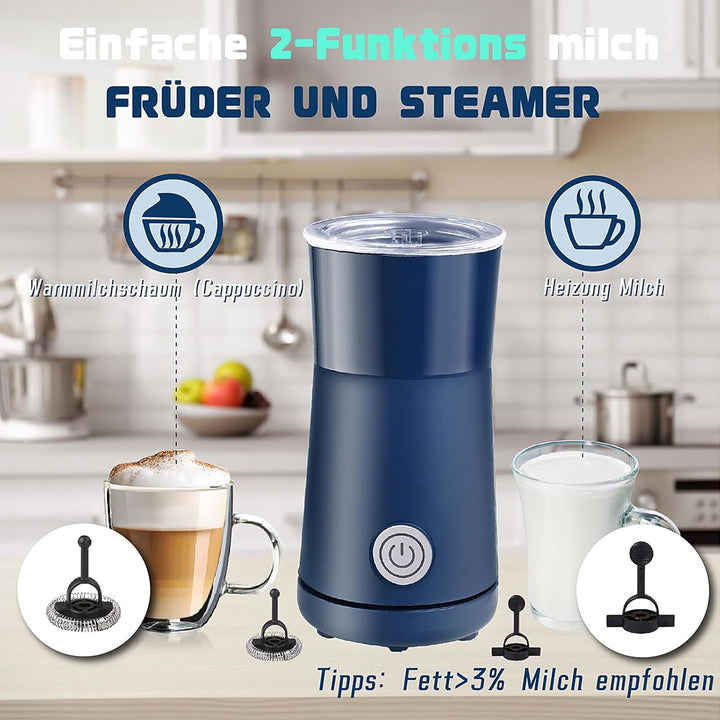 Huogary Milchaufschäumer Einfacher Milchaufschäumer und Dampfer 2-in-1 Milchdampfer mit heissem Milc
