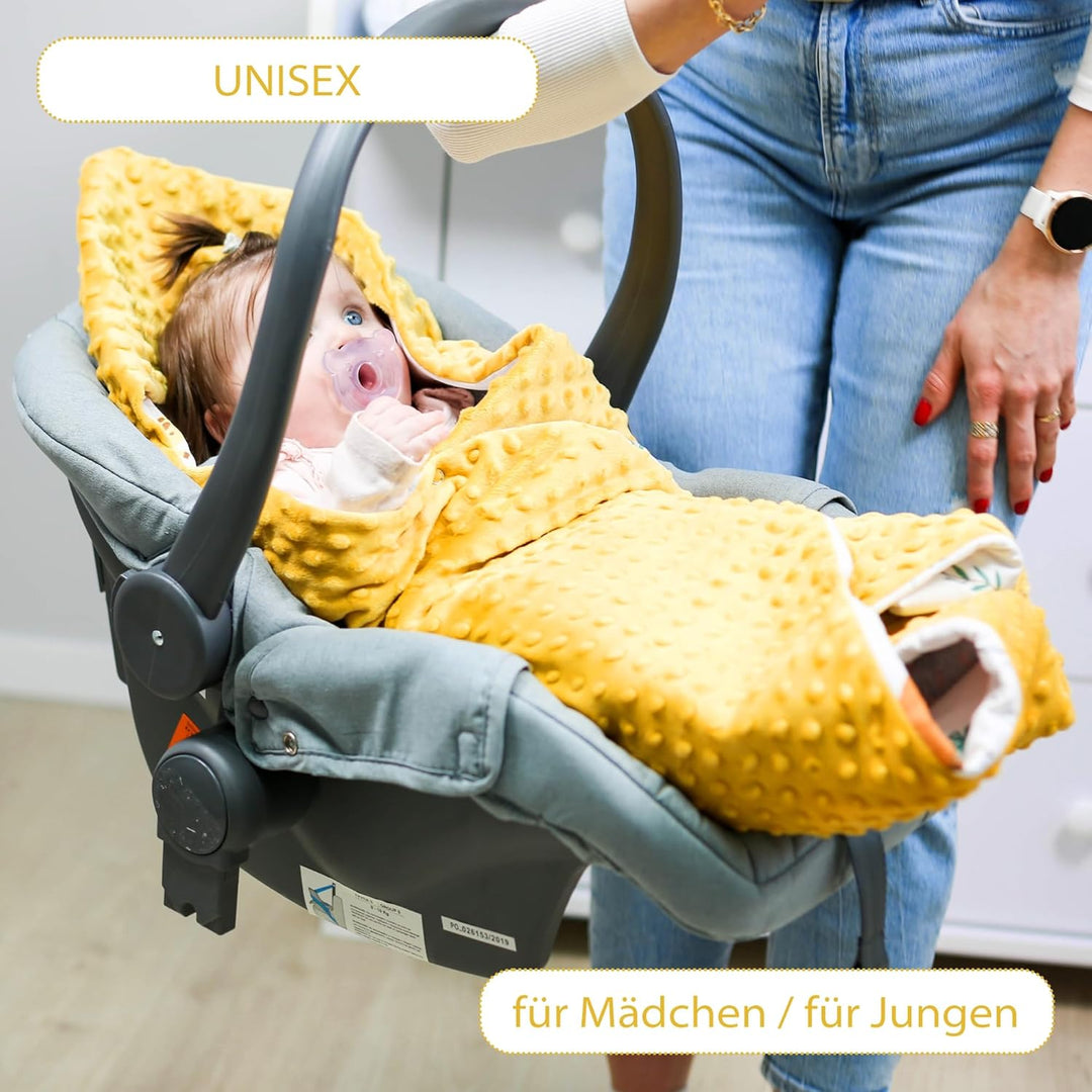 Einschlagdecke Babyschale Decke Kinderwagen 90 x 90 cm - universal Baby Babydecke für Buggy Autositz